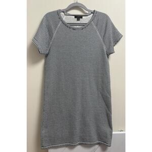 J.Crew Navy White Striped T-Shirt Dress | Small | Casual Knit Short Sleeve
